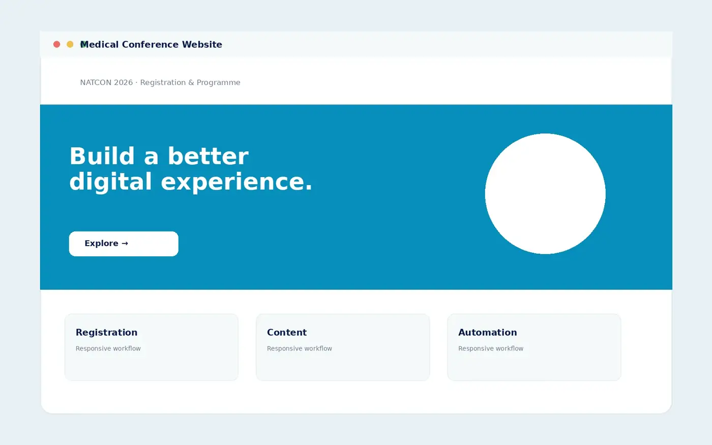 Conference website sample