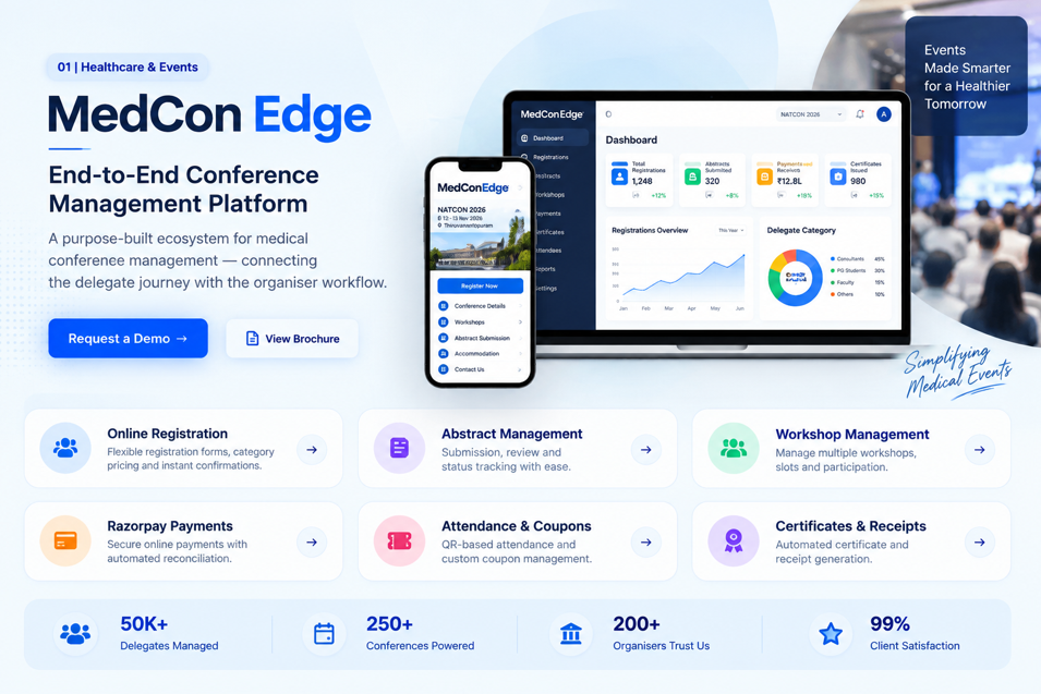 MedCon Edge — end-to-end conference management platform